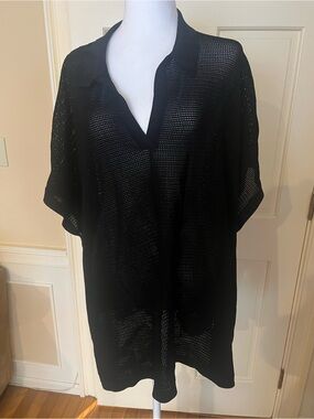 cinq a sept Black Swim Coverup - M/L